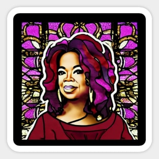 Oprah Stained Glass Sticker